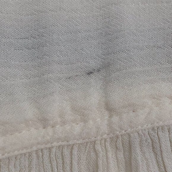 O'Neill Shelly Top Womens Off White Button Front Short Sleeve Blouse Size Small - Picture 5 of 7